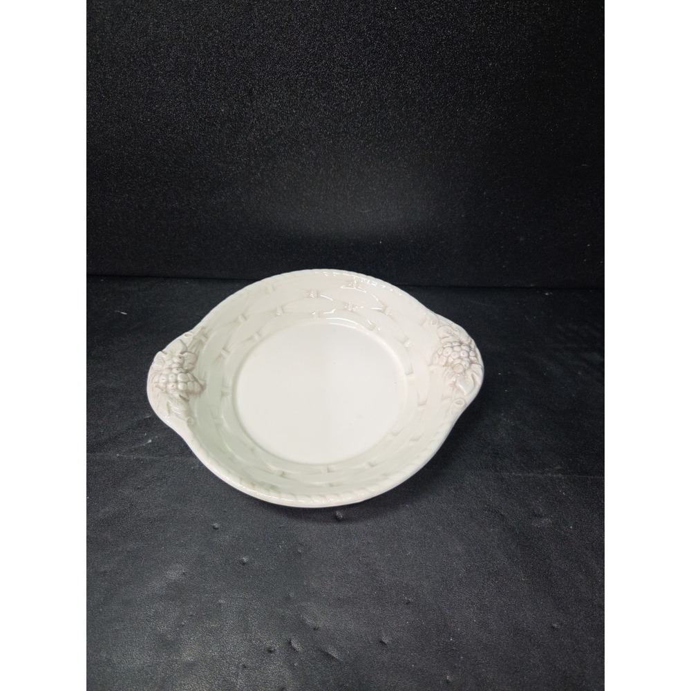 Lefton Style White Dish, Vintage Grappa Bowl, Japan 2251 Plate, Rustic Serving